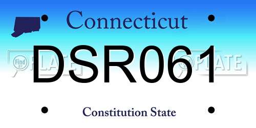 DSR061 Connecticut License Plate