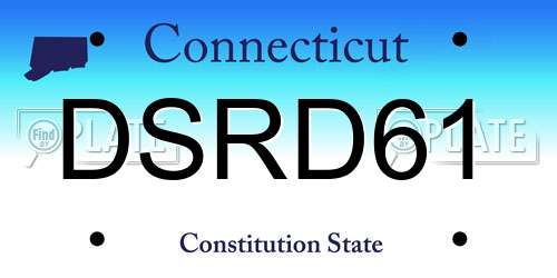 DSRD61 Connecticut License Plate