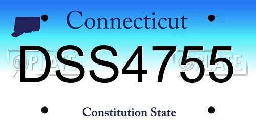 DSS4755 Connecticut License Plate