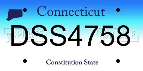 DSS4758 Connecticut License Plate