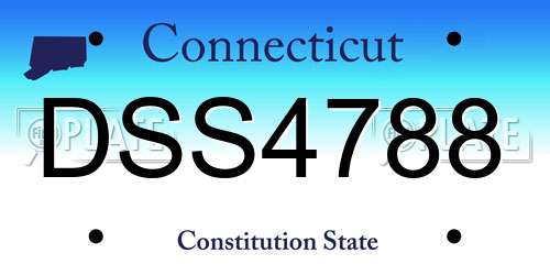 DSS4788 Connecticut License Plate