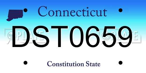 DST0659 Connecticut License Plate