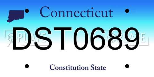 DST0689 Connecticut License Plate