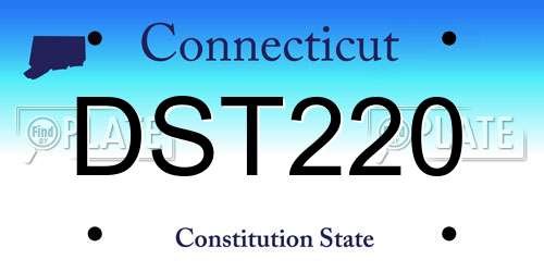 DST220 Connecticut License Plate