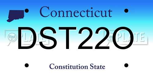 DST22O Connecticut License Plate