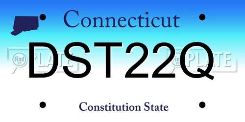 DST22Q Connecticut License Plate