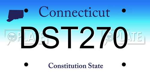 DST270 Connecticut License Plate