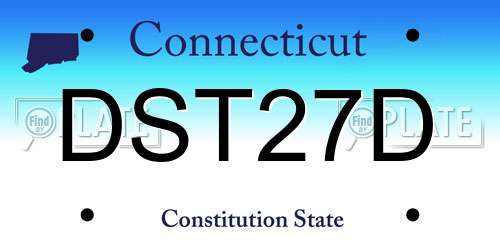 DST27D Connecticut License Plate