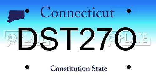 DST27O Connecticut License Plate
