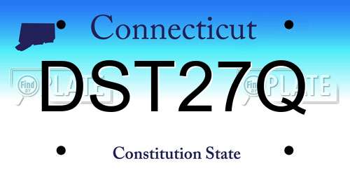 DST27Q Connecticut License Plate