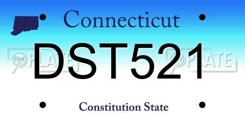 DST521 Connecticut License Plate