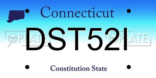 DST52I Connecticut License Plate