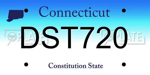 DST720 Connecticut License Plate