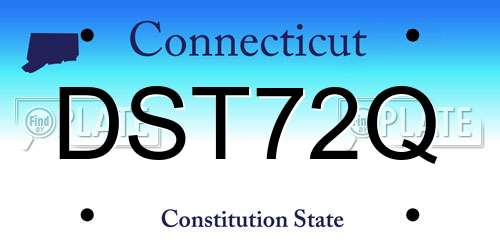 DST72Q Connecticut License Plate