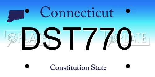 DST770 Connecticut License Plate