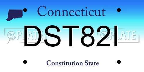DST82I Connecticut License Plate