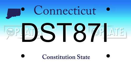 DST87I Connecticut License Plate