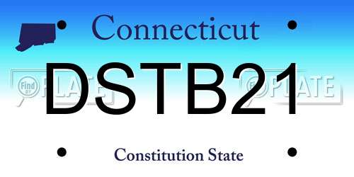 DSTB21 Connecticut License Plate