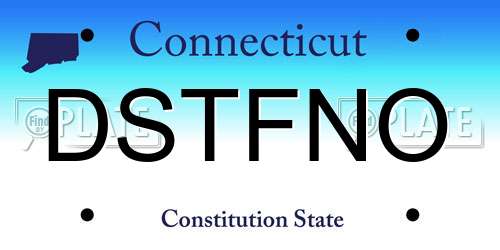 DSTFNO Connecticut License Plate