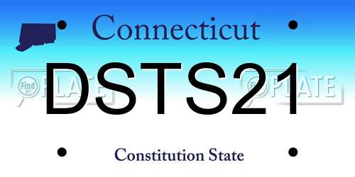 DSTS21 Connecticut License Plate