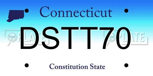 DSTT70 Connecticut License Plate