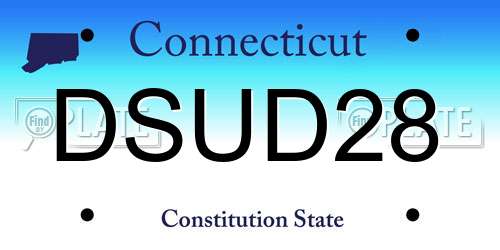 DSUD28 Connecticut License Plate