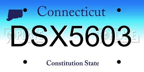 DSX5603 Connecticut License Plate