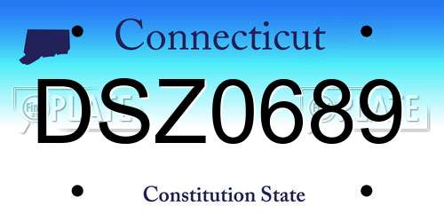 DSZ0689 Connecticut License Plate