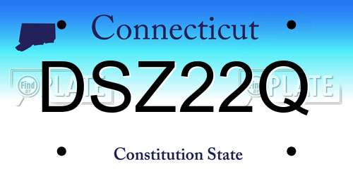 DSZ22Q Connecticut License Plate