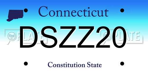 DSZZ20 Connecticut License Plate