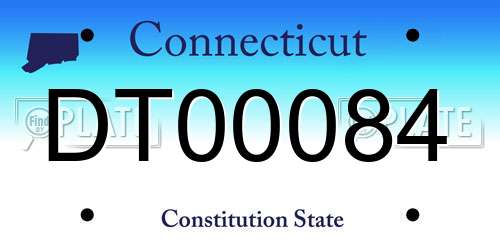 DT00084 Connecticut License Plate