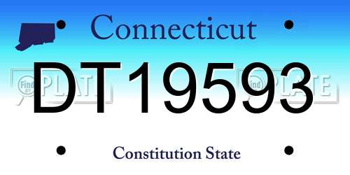 DT19593 Connecticut License Plate