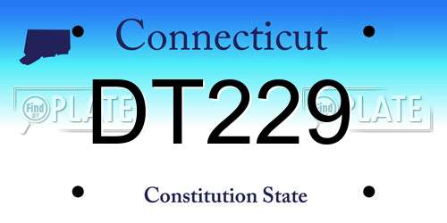 DT229 Connecticut License Plate