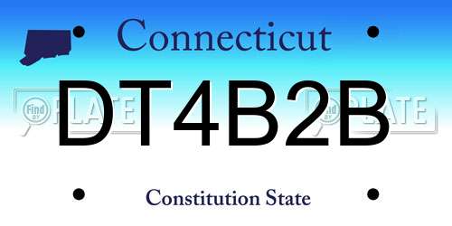 DT4B2B Connecticut License Plate