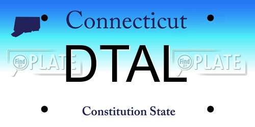 DTAL Connecticut License Plate