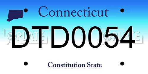 DTD0054 Connecticut License Plate