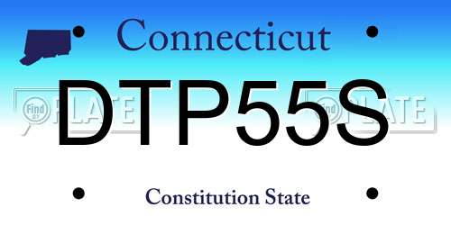 DTP55S Connecticut License Plate