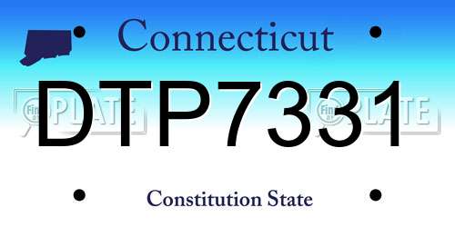 DTP7331 Connecticut License Plate