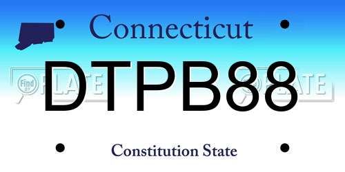 DTPB88 Connecticut License Plate