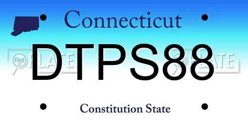 DTPS88 Connecticut License Plate