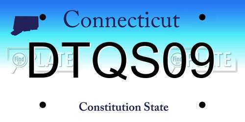 DTQS09 Connecticut License Plate