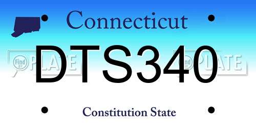 DTS340 Connecticut License Plate