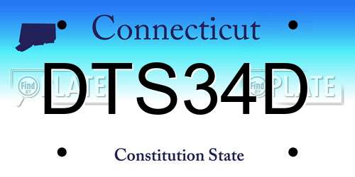 DTS34D Connecticut License Plate