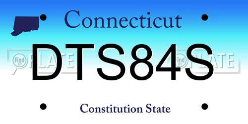 DTS84S Connecticut License Plate