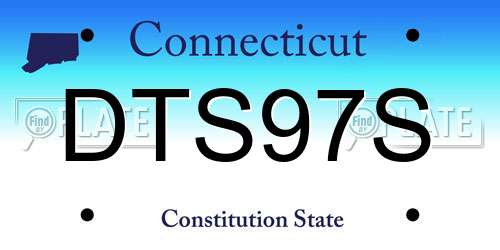 DTS97S Connecticut License Plate