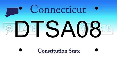 DTSA08 Connecticut License Plate