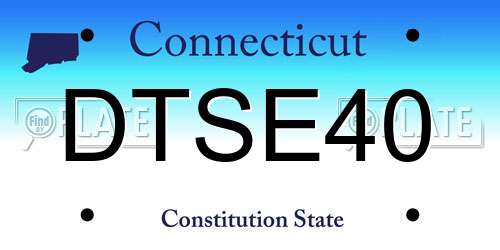DTSE40 Connecticut License Plate