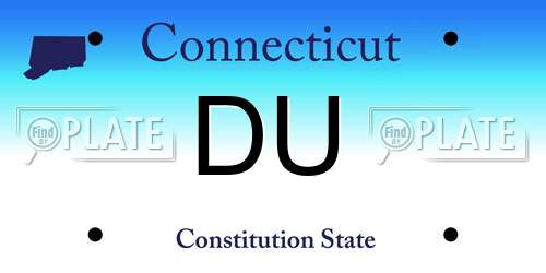 DU Connecticut License Plate