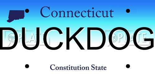 DUCKDOG Connecticut License Plate