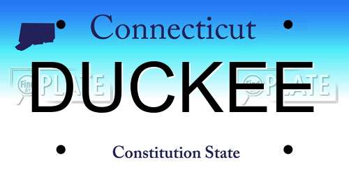 DUCKEE Connecticut License Plate